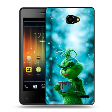 Пластиковый чехол на Fly Iq4403 Energie 3 с принтом Новый год гринч