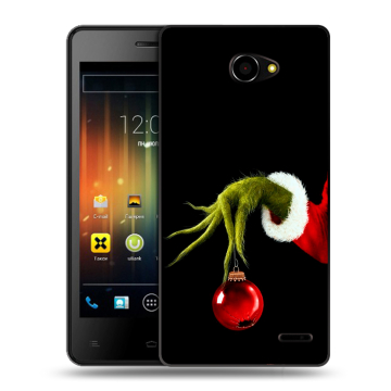 Пластиковый чехол на Fly Iq4403 Energie 3 с принтом Новый год Гринч