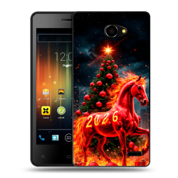 Пластиковый чехол на Fly Iq4403 Energie 3 с принтом Новый год