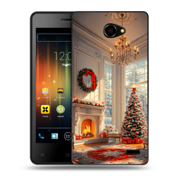 Пластиковый чехол на Fly Iq4403 Energie 3 с принтом Новый год
