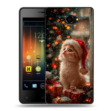 Пластиковый чехол на Fly Iq4403 Energie 3 с принтом Новый год