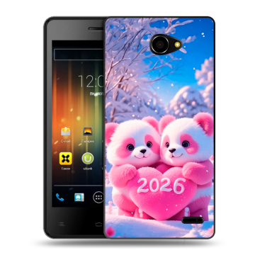 Пластиковый чехол на Fly Iq4403 Energie 3 с принтом Новый год
