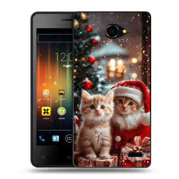 Пластиковый чехол на Fly Iq4403 Energie 3 с принтом Новый год
