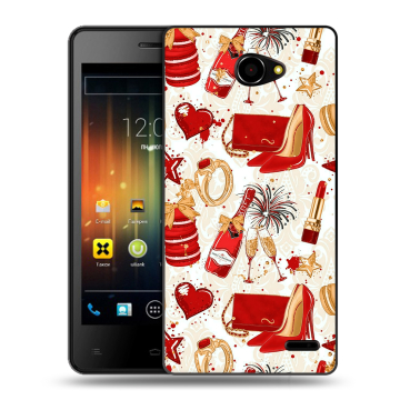 Пластиковый чехол на Fly Iq4403 Energie 3 с принтом Новый год