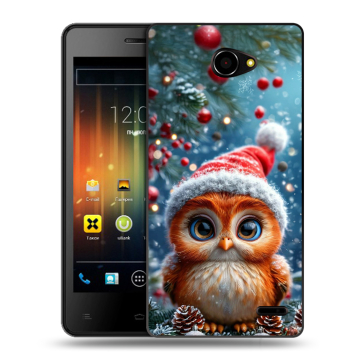 Пластиковый чехол на Fly Iq4403 Energie 3 с принтом Новый год Пластиковый чехол на Fly Iq4403 Energie 3 с принтом Новый год