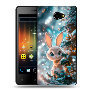 Пластиковый чехол на Fly Iq4403 Energie 3 с принтом Новый год Пластиковый чехол на Fly Iq4403 Energie 3 с принтом Новый год