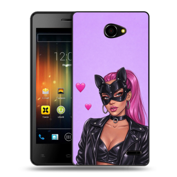 Пластиковый чехол на Fly Iq4403 Energie 3 с принтом женский
