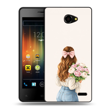 Пластиковый чехол на Fly Iq4403 Energie 3 с принтом женский Пластиковый чехол на Fly Iq4403 Energie 3 с принтом женский