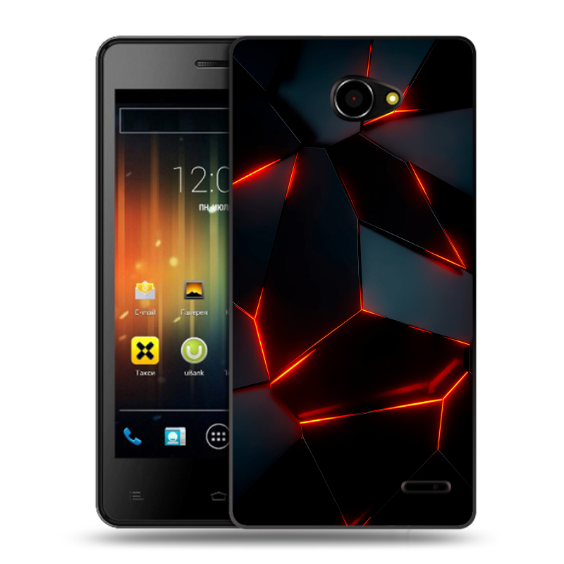 Пластиковый чехол на Fly Iq4403 Energie 3 с принтом Яркие абстракции Пластиковый чехол на Fly Iq4403 Energie 3 с принтом Яркие абстракции