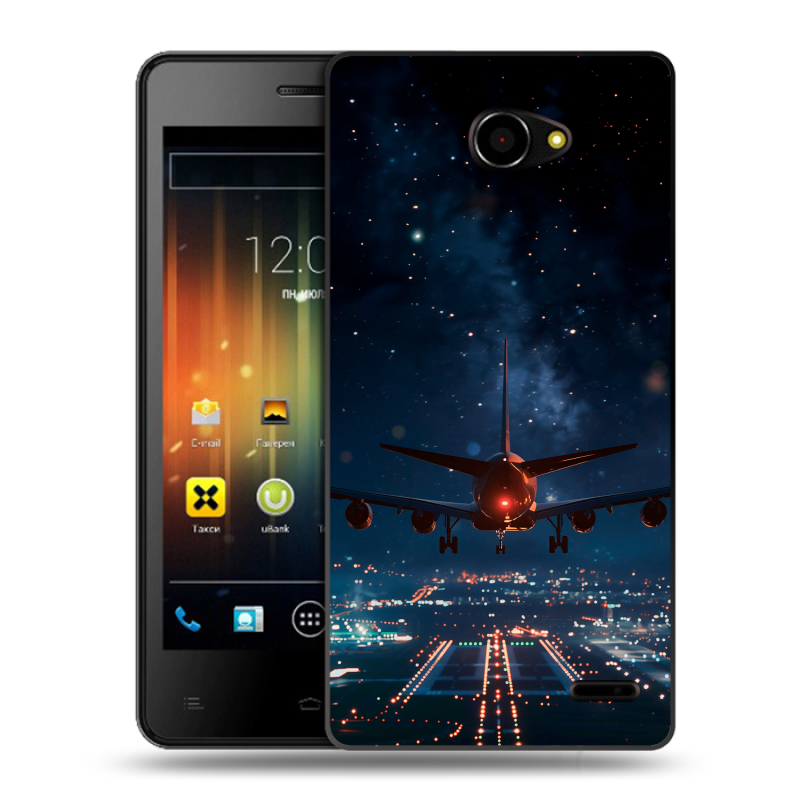 Пластиковый чехол на Fly Iq4403 Energie 3 с принтом самолет Пластиковый чехол на Fly Iq4403 Energie 3 с принтом самолет
