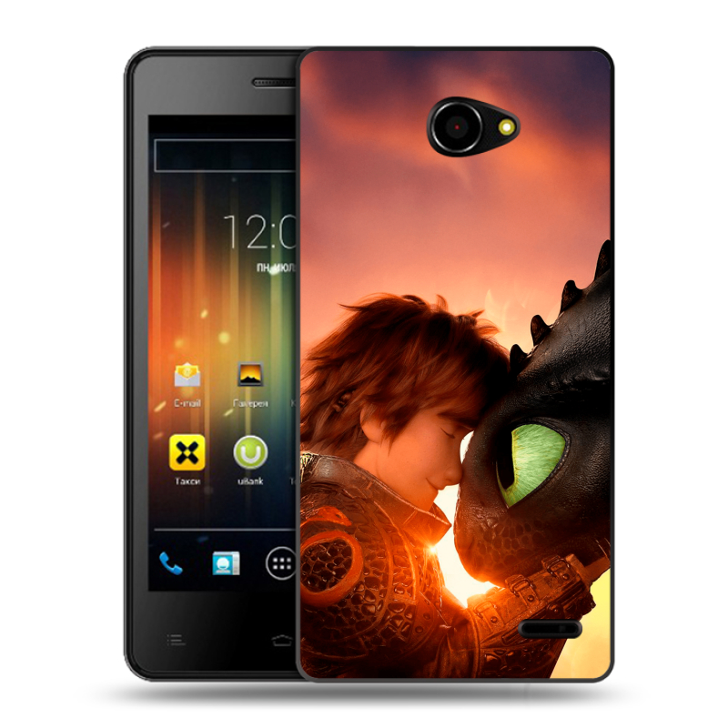 Пластиковый чехол на Fly IQ4403 Energie 3 с принтом Как приручить дракона Пластиковый чехол на Fly IQ4403 Energie 3 с принтом Как приручить дракона