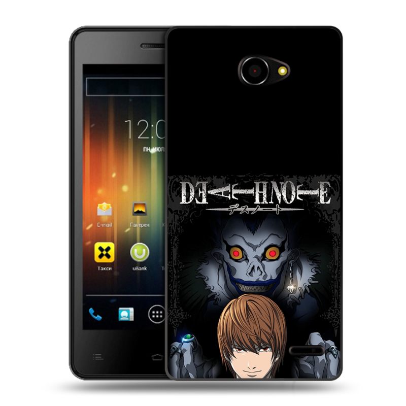 Пластиковый чехол на Fly Iq4403 Energie 3 с принтом Death note Тетрадь смерти Пластиковый чехол на Fly Iq4403 Energie 3 с принтом Death note Тетрадь смерти