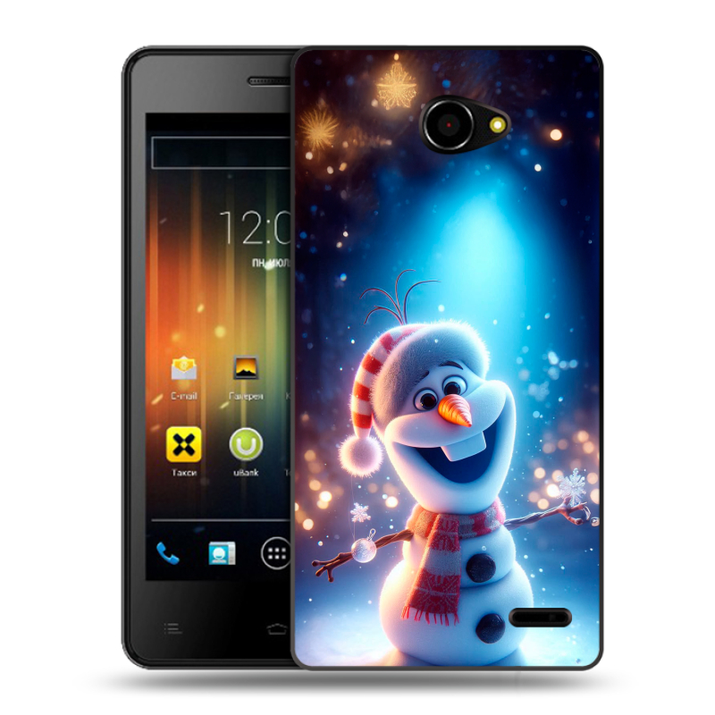 Пластиковый чехол на Fly Iq4403 Energie 3 с принтом Новый год Пластиковый чехол на Fly Iq4403 Energie 3 с принтом Новый год