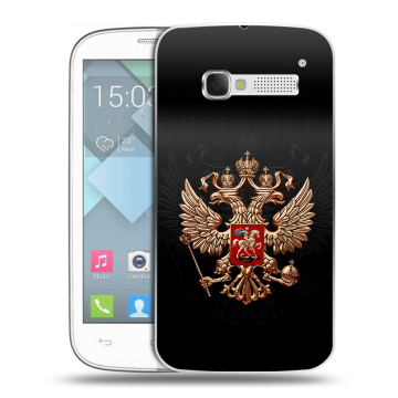 Пластиковый чехол на Alcatel One Touch Pop C5 с принтом Герб России