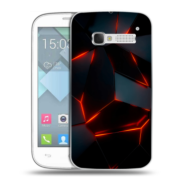 Пластиковый чехол на Alcatel One Touch Pop C5 с принтом Яркие абстракции