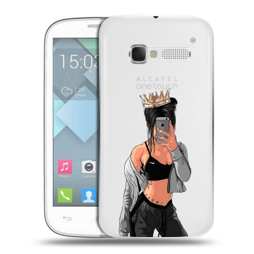 Пластиковый чехол на Alcatel One Touch Pop C5 с принтом Женские принты