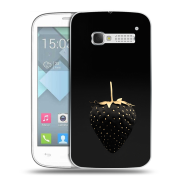 Пластиковый чехол на Alcatel One Touch Pop C5 с принтом Черная клубника