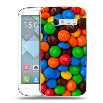 Пластиковый чехол на Alcatel One Touch Pop C5 с принтом Конфеты