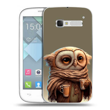 Пластиковый чехол на Alcatel One Touch Pop C5 с принтом Сова