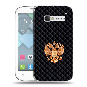 Пластиковый чехол на Alcatel One Touch Pop C5 с принтом Герб России принт