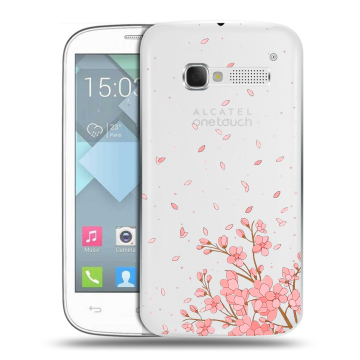 Пластиковый чехол на Alcatel One Touch Pop C5 с принтом Ветка сакуры Пластиковый чехол на Alcatel One Touch Pop C5 с принтом Ветка сакуры