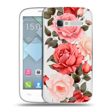 Пластиковый чехол на Alcatel One Touch Pop C5 с принтом Розы Пластиковый чехол на Alcatel One Touch Pop C5 с принтом Розы
