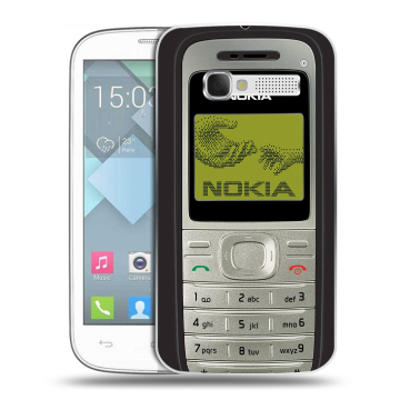 Пластиковый чехол на Alcatel One Touch Pop C5 с принтом Ретро Нокия Пластиковый чехол на Alcatel One Touch Pop C5 с принтом Ретро Нокия