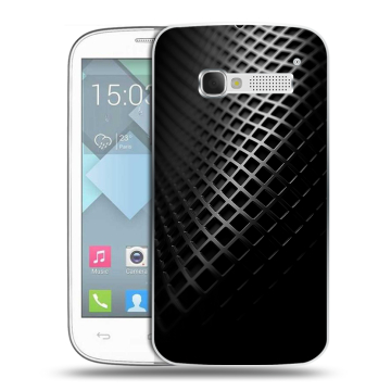 Пластиковый чехол на Alcatel One Touch Pop C5 с принтом Текстура металла
