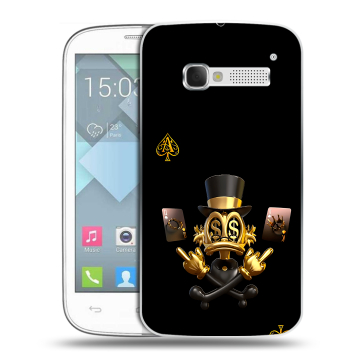 Пластиковый чехол на Alcatel One Touch Pop C5 с принтом Золотой скрудж макдак Пластиковый чехол на Alcatel One Touch Pop C5 с принтом Золотой скрудж макдак