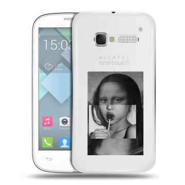 Пластиковый чехол на Alcatel One Touch Pop C5 с принтом Мона Лиза Пластиковый чехол на Alcatel One Touch Pop C5 с принтом Мона Лиза