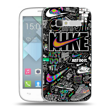 Пластиковый чехол на Alcatel One Touch Pop C5 с принтом Найк Пластиковый чехол на Alcatel One Touch Pop C5 с принтом Найк