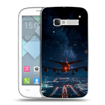 Пластиковый чехол на Alcatel One Touch Pop C5 с принтом самолет Пластиковый чехол на Alcatel One Touch Pop C5 с принтом самолет