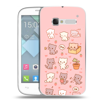 Пластиковый чехол на Alcatel One Touch Pop C5 с принтом Hello Kitty Хелоу Кити Пластиковый чехол на Alcatel One Touch Pop C5 с принтом Hello Kitty Хелоу Кити