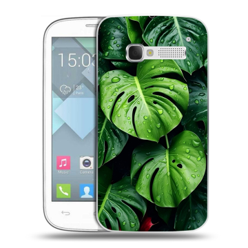 Пластиковый чехол на Alcatel One Touch Pop C5 с принтом Листья Пластиковый чехол на Alcatel One Touch Pop C5 с принтом Листья