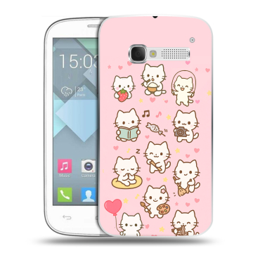 Пластиковый чехол на Alcatel One Touch Pop C5 с принтом Hello Kitty Хелоу Кити Пластиковый чехол на Alcatel One Touch Pop C5 с принтом Hello Kitty Хелоу Кити
