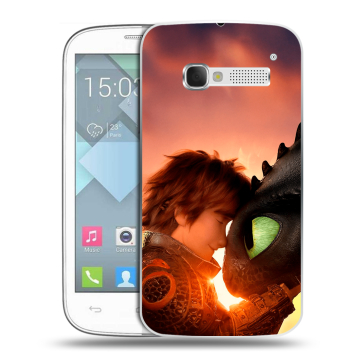 Пластиковый чехол на Alcatel One Touch Pop C5 с принтом Как приручить дракона Пластиковый чехол на Alcatel One Touch Pop C5 с принтом Как приручить дракона