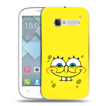 Пластиковый чехол на Alcatel One Touch Pop C5 с принтом спанчбоб спанч боб Пластиковый чехол на Alcatel One Touch Pop C5 с принтом спанчбоб спанч боб