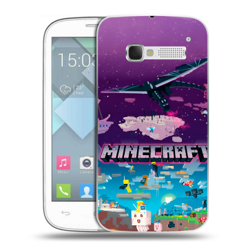 Пластиковый чехол на Alcatel One Touch Pop C5 с принтом Майнкрафт Minecraft Пластиковый чехол на Alcatel One Touch Pop C5 с принтом Майнкрафт Minecraft