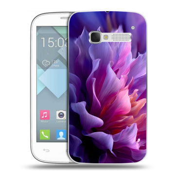 Пластиковый чехол на Alcatel One Touch Pop C5 с принтом женский цветы