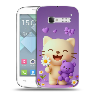 Пластиковый чехол на Alcatel One Touch Pop C5 с принтом для девочек Пластиковый чехол на Alcatel One Touch Pop C5 с принтом для девочек