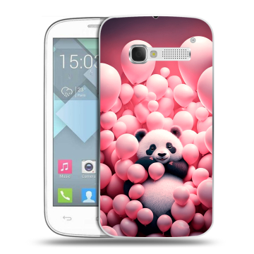 Пластиковый чехол на Alcatel One Touch Pop C5 с принтом Панда Пластиковый чехол на Alcatel One Touch Pop C5 с принтом Панда