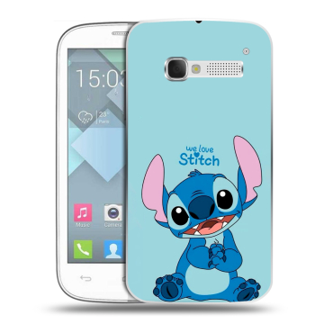 Пластиковый чехол на Alcatel One Touch Pop C5 с принтом Лило и Стич Пластиковый чехол на Alcatel One Touch Pop C5 с принтом Лило и Стич