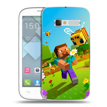 Пластиковый чехол на Alcatel One Touch Pop C5 с принтом Майнкрафт Minecraft Пластиковый чехол на Alcatel One Touch Pop C5 с принтом Майнкрафт Minecraft