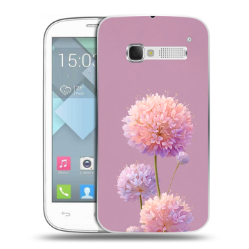 Пластиковый чехол на Alcatel One Touch Pop C5 с принтом Цветы Пластиковый чехол на Alcatel One Touch Pop C5 с принтом Цветы