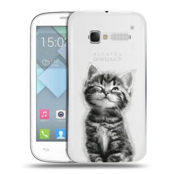 Пластиковый чехол на Alcatel One Touch Pop C5 с принтом Котенок Пластиковый чехол на Alcatel One Touch Pop C5 с принтом Котенок