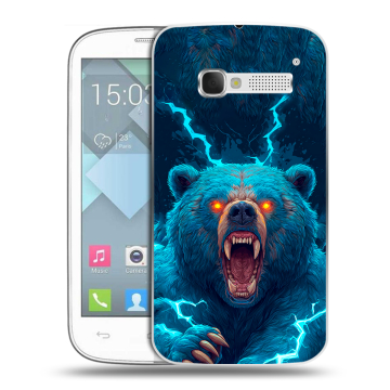 Пластиковый чехол на Alcatel One Touch Pop C5 с принтом Медведь Пластиковый чехол на Alcatel One Touch Pop C5 с принтом Медведь