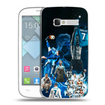 Пластиковый чехол на Alcatel One Touch Pop C5 с принтом Реал Роналдо Пластиковый чехол на Alcatel One Touch Pop C5 с принтом Реал Роналдо