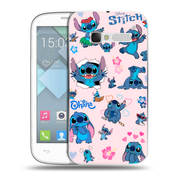 Пластиковый чехол на Alcatel One Touch Pop C5 с принтом Лило и Стич