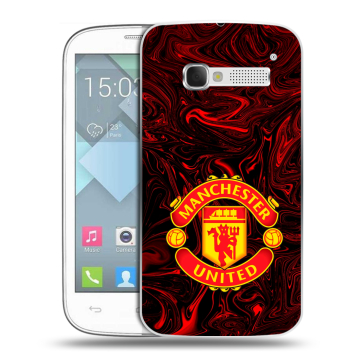 Пластиковый чехол на Alcatel One Touch Pop C5 с принтом Manchester United