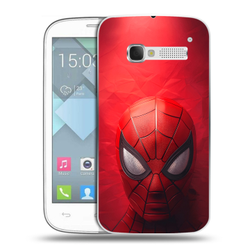 Пластиковый чехол на Alcatel One Touch Pop C5 с принтом Spiderman Человек паук